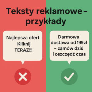 Przykłady tekstów reklamowych – dobry i zły copywriting